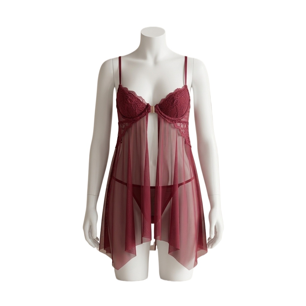 Babydoll Chemise Night - Lingerie Babydoll en dentelle pour femmes,