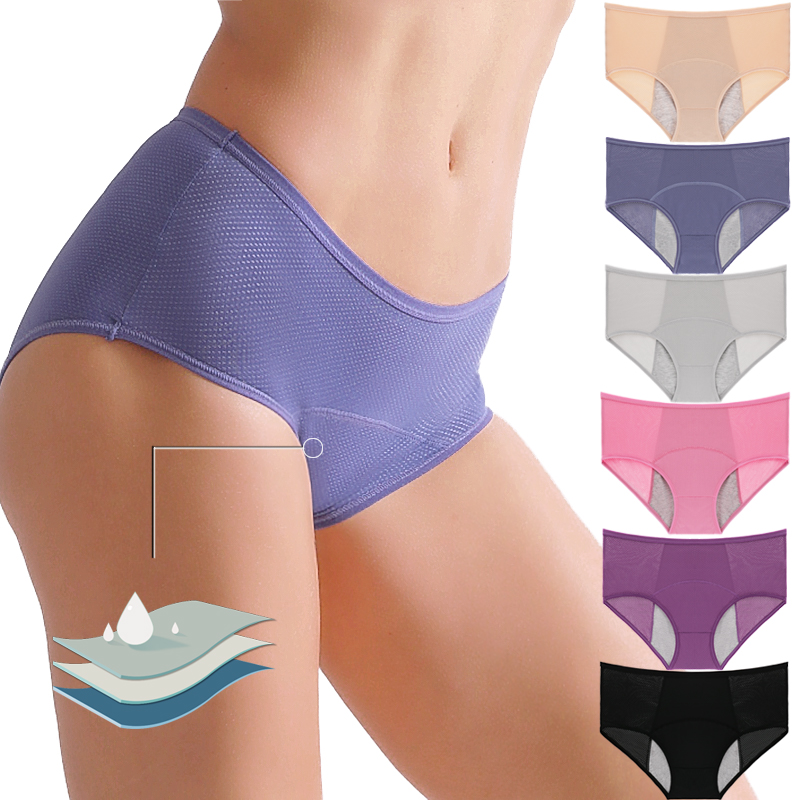 Period Panty Absorbent - Culottes menstruelles pour femmes, taille haute,