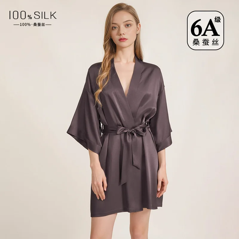 Robe Silk Women - Peignoir en soie de mûrier pure
