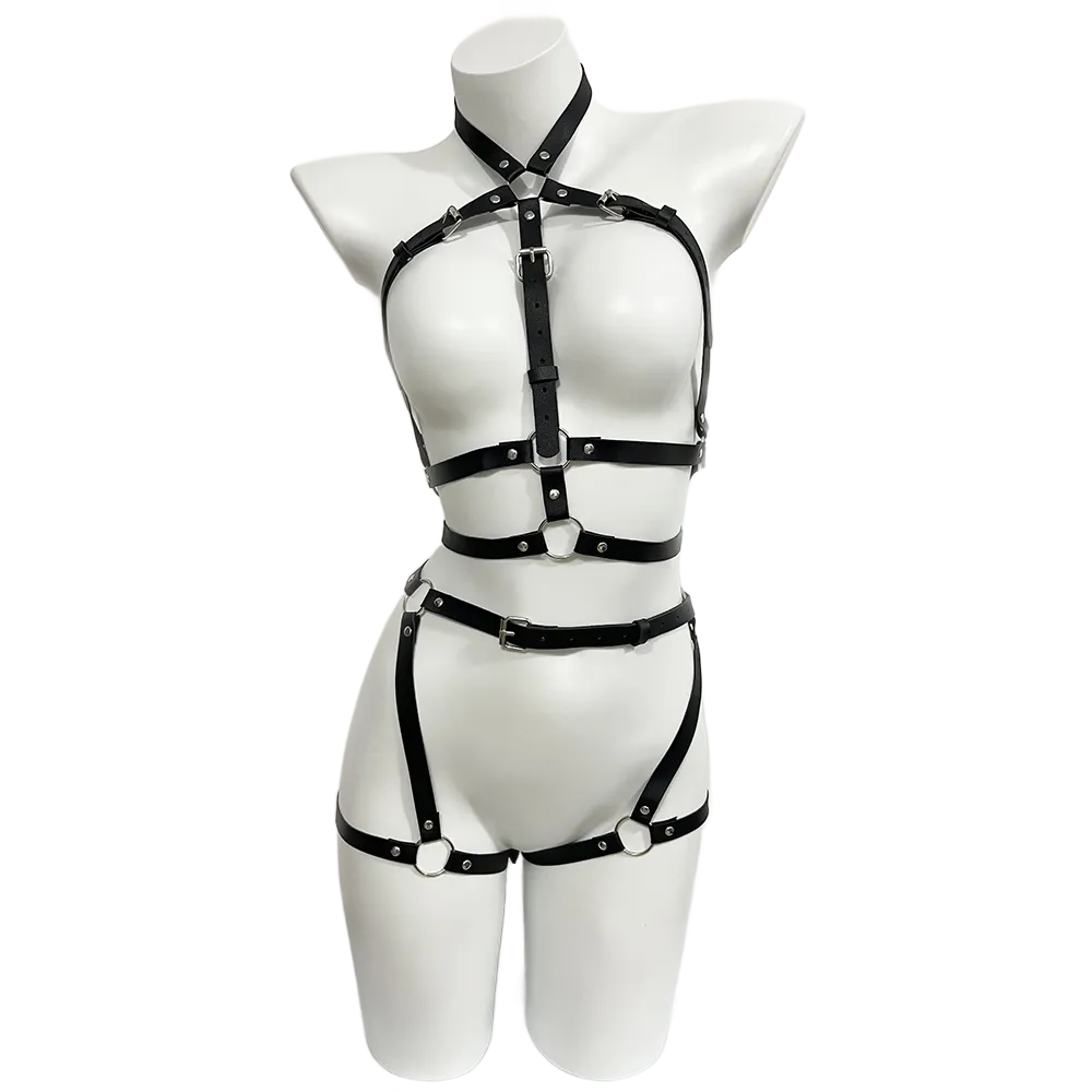 Harnais pour femmes en cuir Pu - Garter Belt Set avis et prix