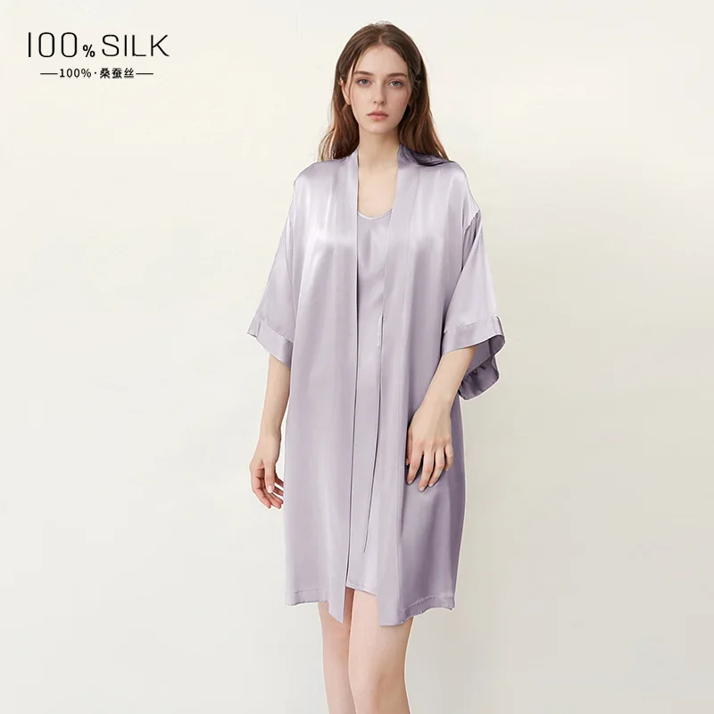 Peignoir en soie de mûrier pur - Robe Silk Women avis et prix